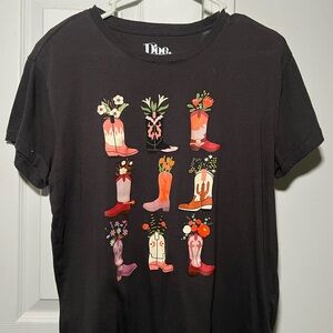 Black Graphic Short Sleeve Tee